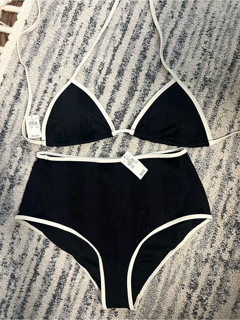 Aerie the Sun lover shine High-Waist Bikini Top & bottom, size S